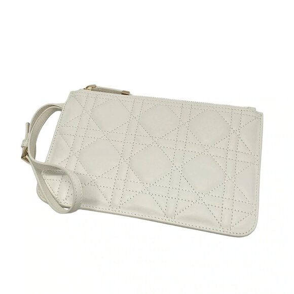 Auth DIOR/ChristianDior Toujours Bag Small M2822OSNW_M030 White Calf Skin - Picture 13 of 16